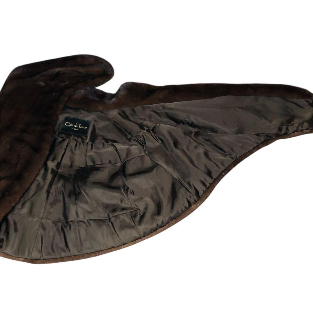 【美品】EMBA エンバ　マホガニーミンク　ショール　ミンクショール　希少