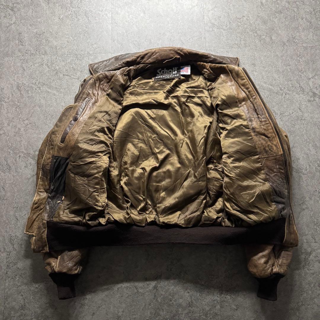 vintage Schott 3L A-2 フライトジャケット 短丈　USA製