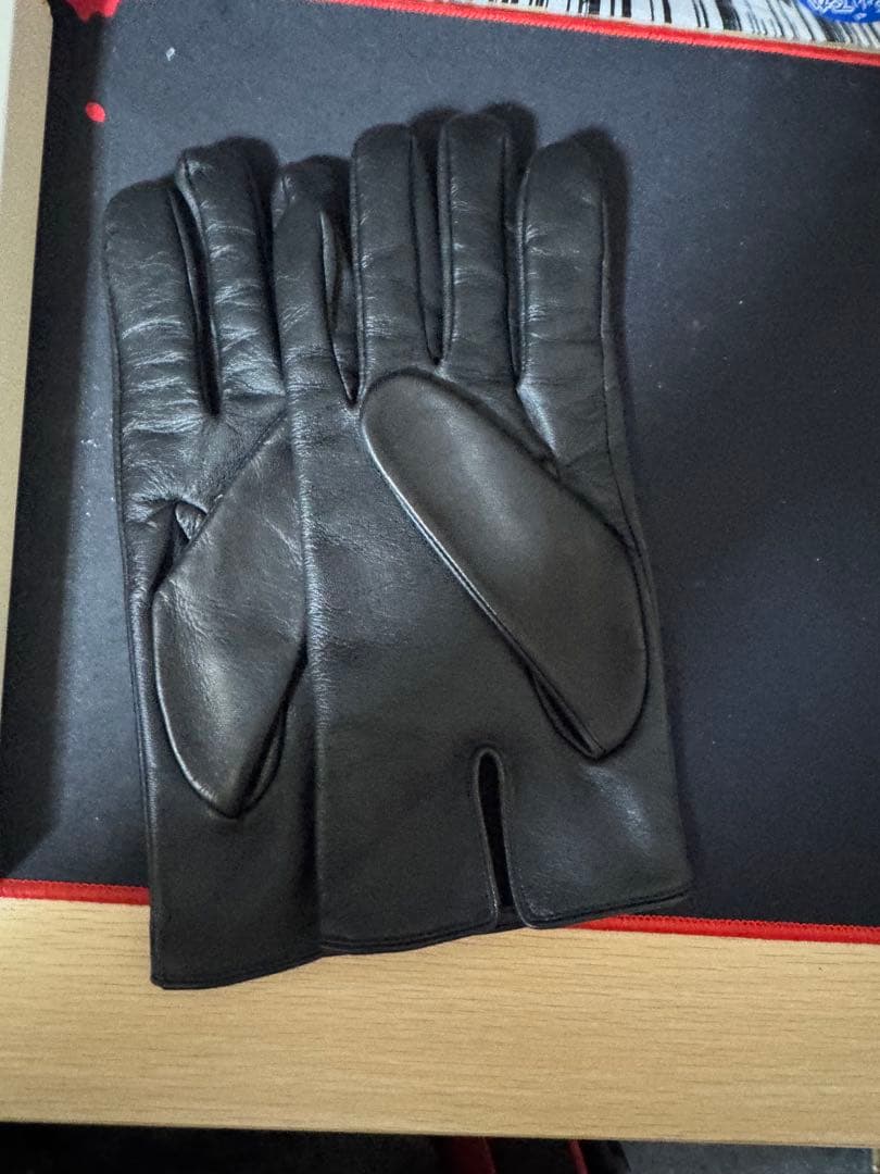 DENTS 羊革 レザー手袋 裏地無しブラック9（XL）