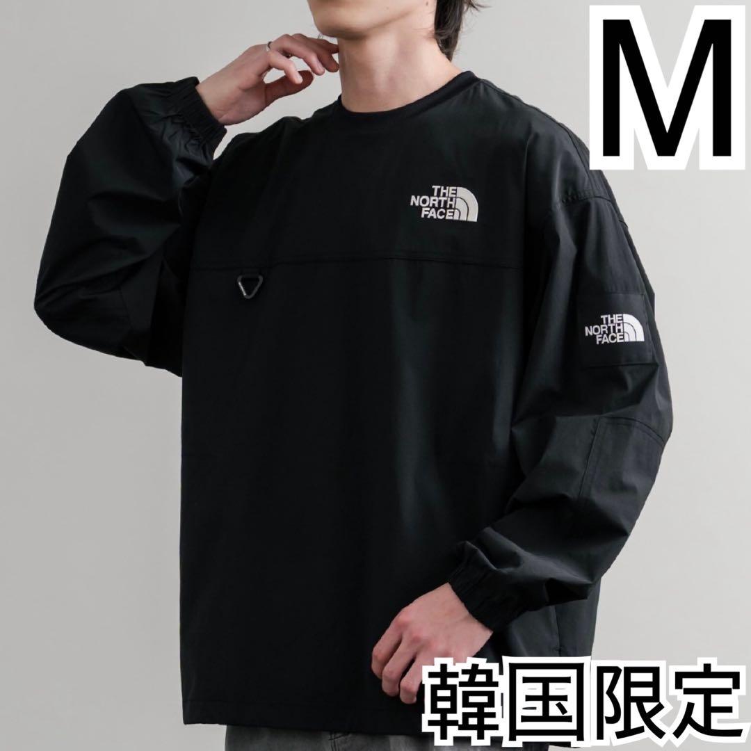 M＊アルバニークルーネック：ブラック　黒＊ロンT＊ノースフェイス＊韓国限定