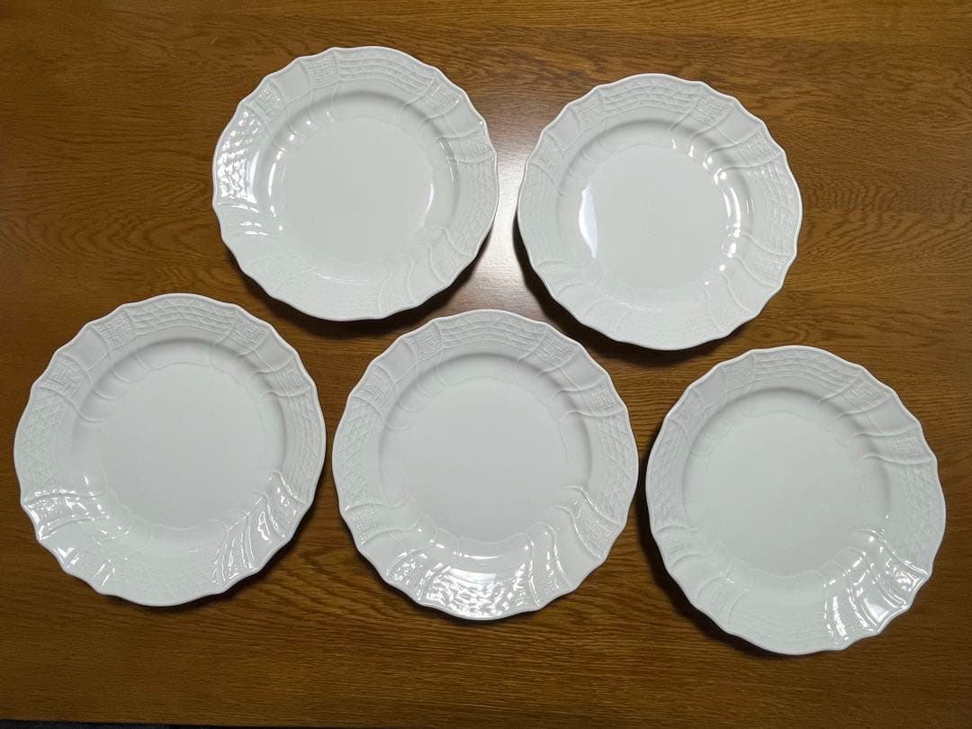 riko出品　フッチェンロイタードレスデンホワイト　20cmプレート×10