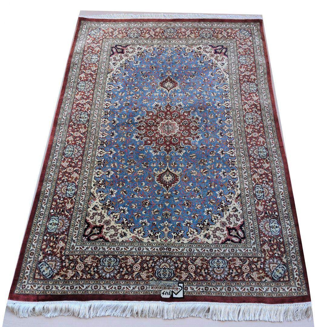 102X152cmペルシャ絹じゅうたん・クム(ナイン・ギャッベ・タブリーズ