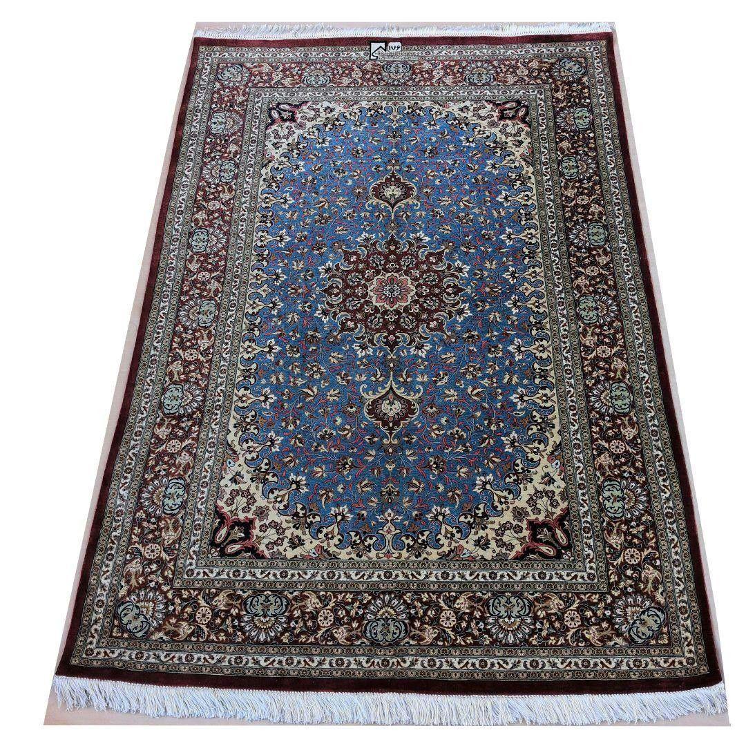 102X152cmペルシャ絹じゅうたん・クム(ナイン・ギャッベ・タブリーズ
