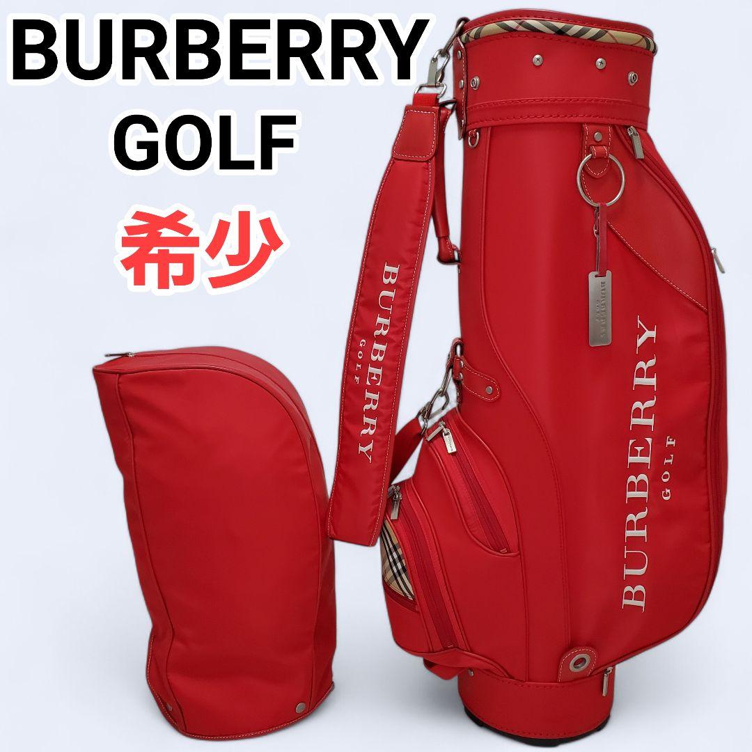 希少 BURBERRY キャディバッグ レッド