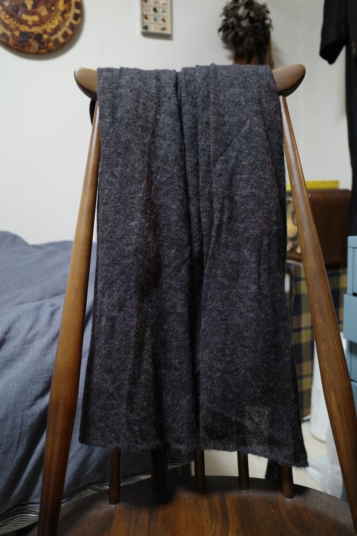 WIRROW ALPACA WOOL STOLE アルパカウールストール　グレー