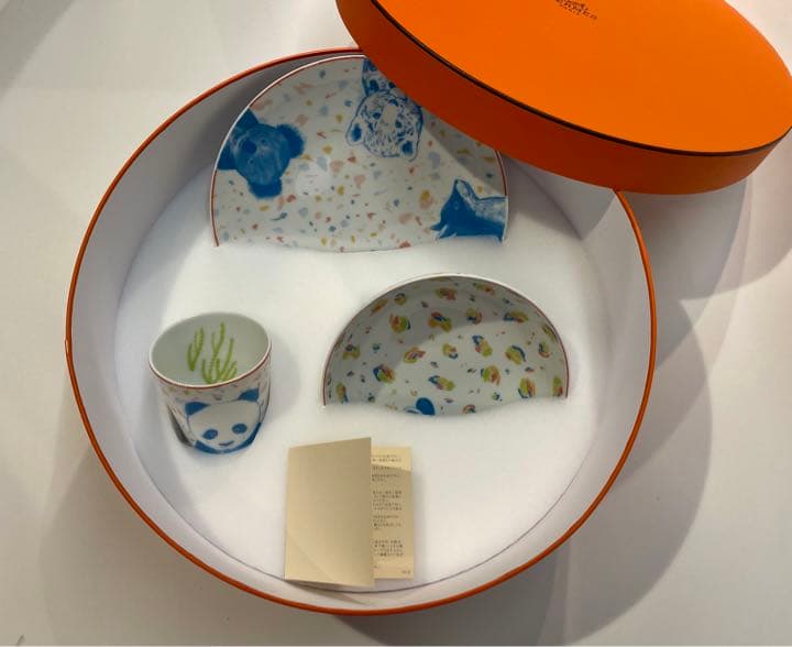 HERMES バスパス 食器3点セット ベビーギフト