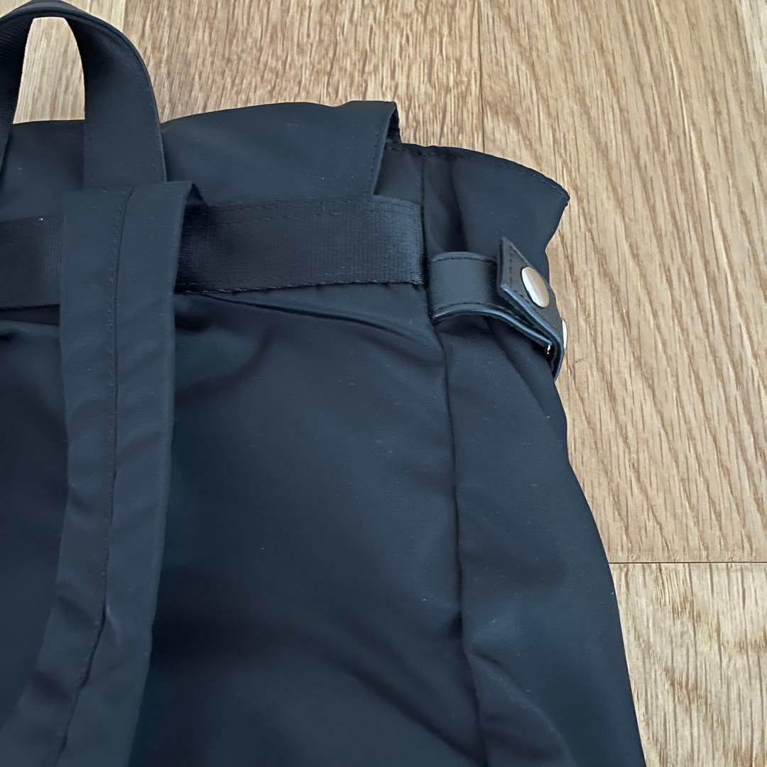 美品★ Y'SACCS イザック リュック ナイロン×牛革 ブラック 通勤 通学