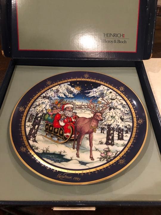 (新品未使用) ドイツ製　villeroy&bochクリスマスプレート1993年