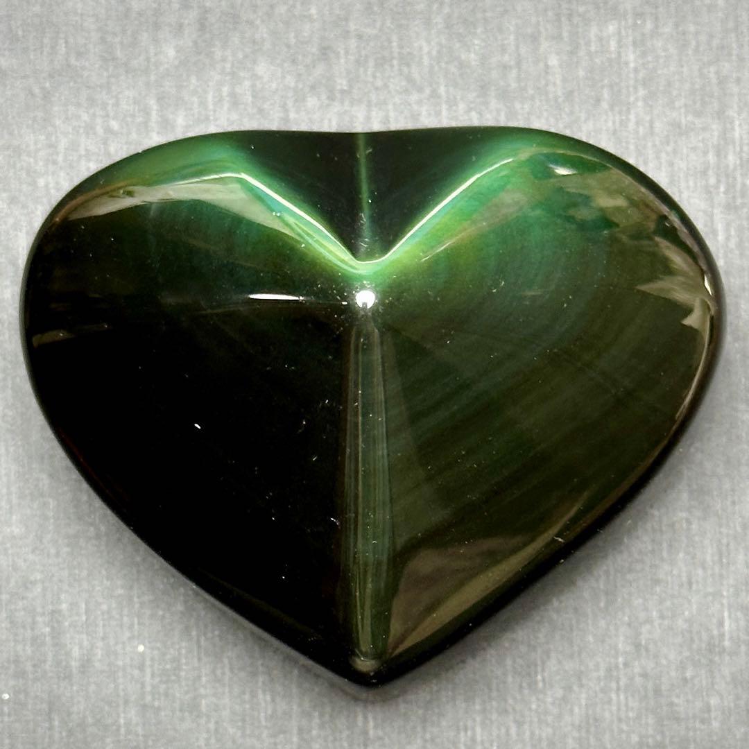 レインボーオブシディアン ハート 置物 MY473