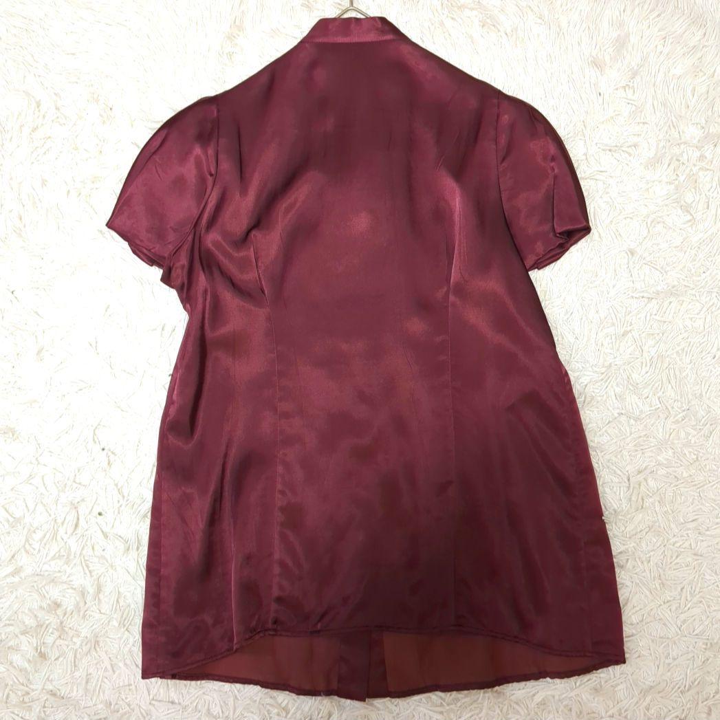 【美品】プラダ☆フリル　ボウタイ　現行　42サイズ　ブラウス　XL