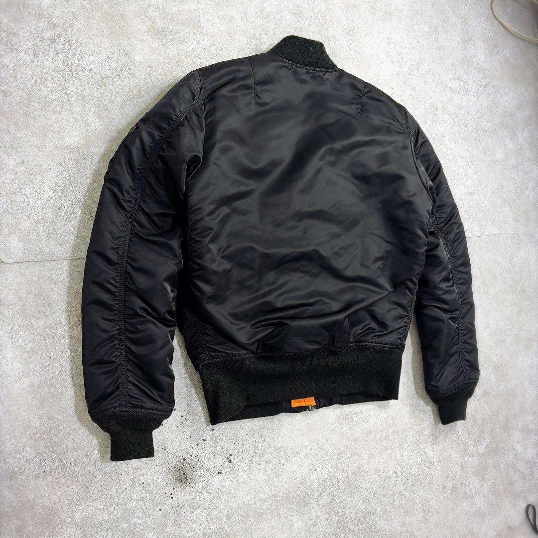 【美品】ALPHA アルファ MA-1 フライトジャケット サイズM ブラック
