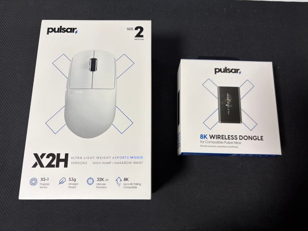 pulsar X2H V3 ゲーミングマウス size2 8Kドングル付き