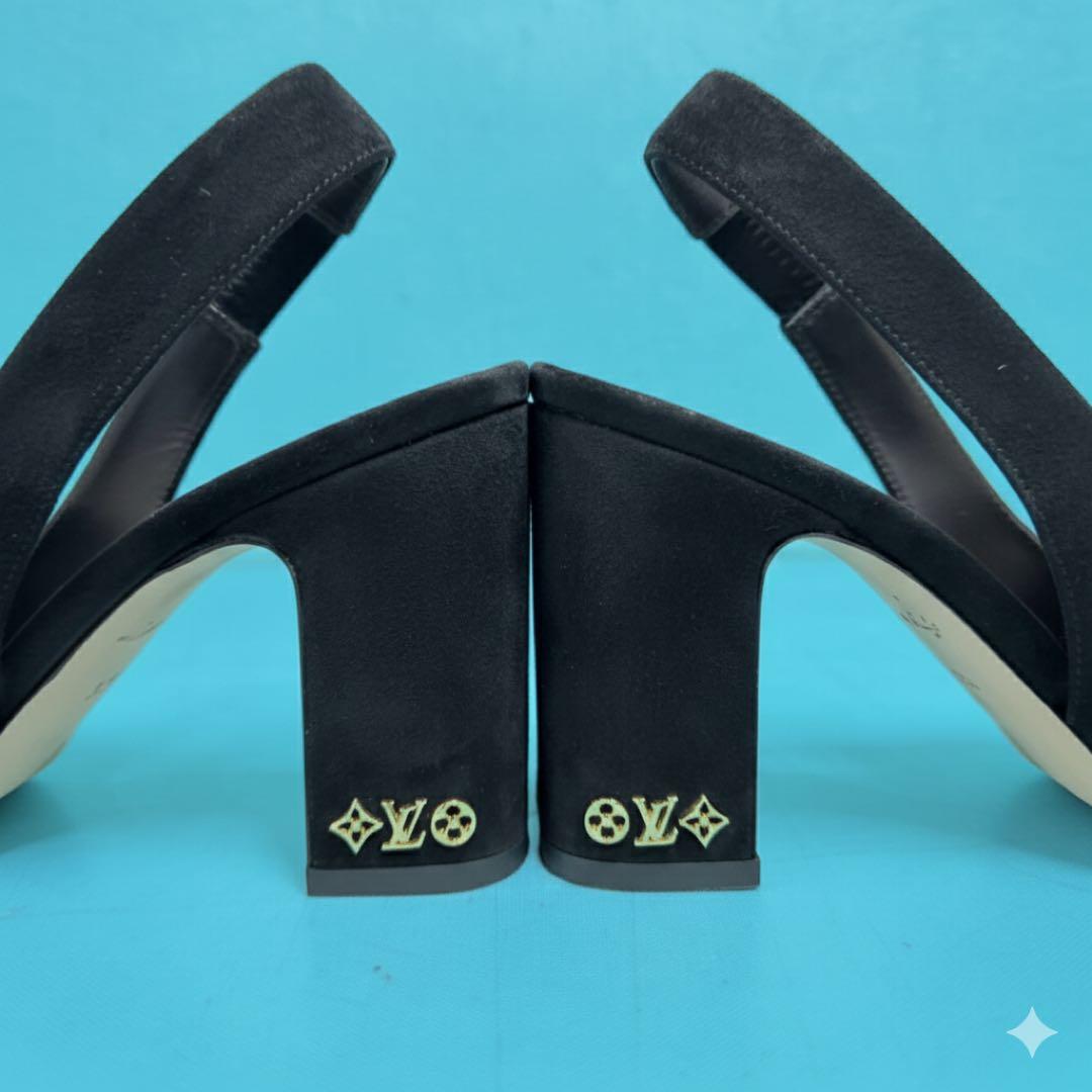 ブラック スリングバック ハイヒール 36.5 Louis Vuitton