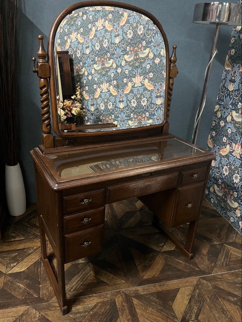 アンティーク ドレッサー インテリア ミラー 昭和レトロ ヴィンテージ 鏡台