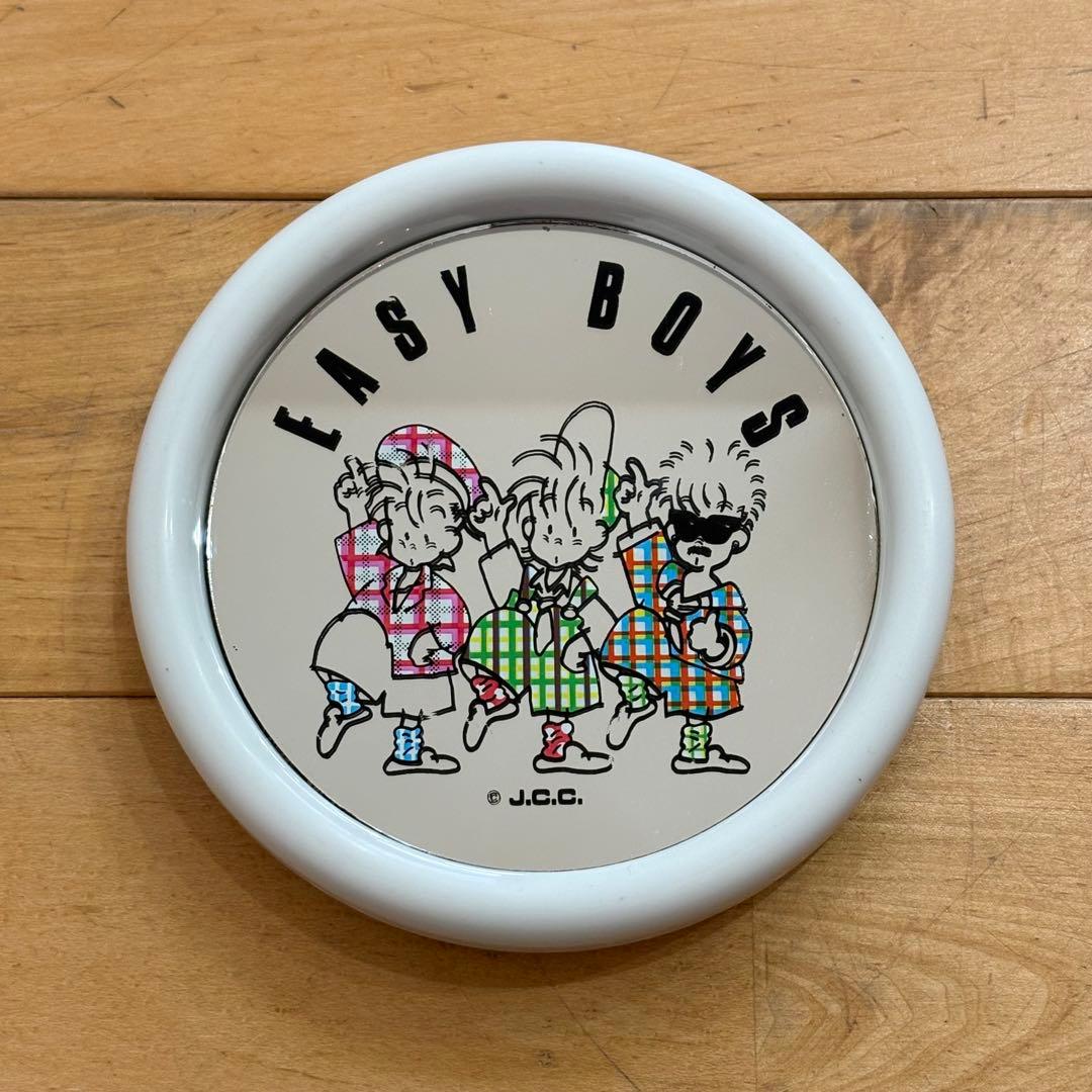 ☆80s☆昭和　EASY BOYS レトロ　壁掛け　鏡　ミラー　チェッカーズ