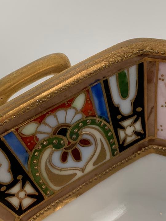 オールドノリタケ　脚付き皿