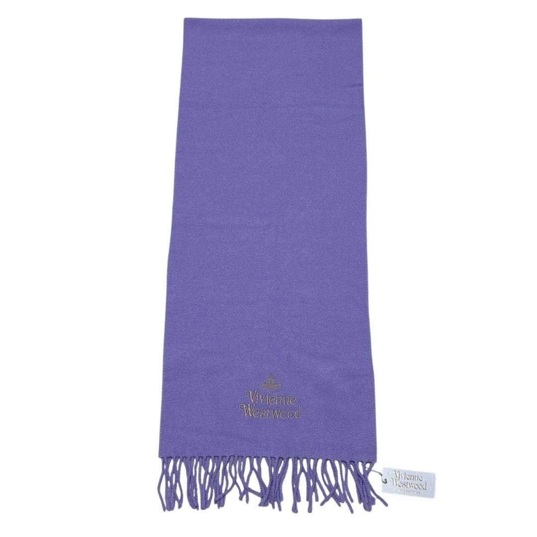 【新品・未使用品】ヴィヴィアンウエストウッド マフラー イタリア 紫 オーブ刺繍