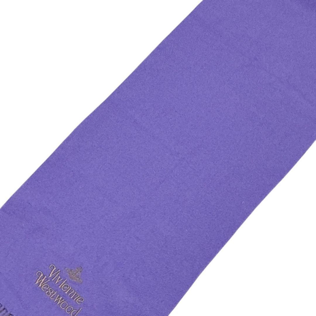 【新品・未使用品】ヴィヴィアンウエストウッド マフラー イタリア 紫 オーブ刺繍