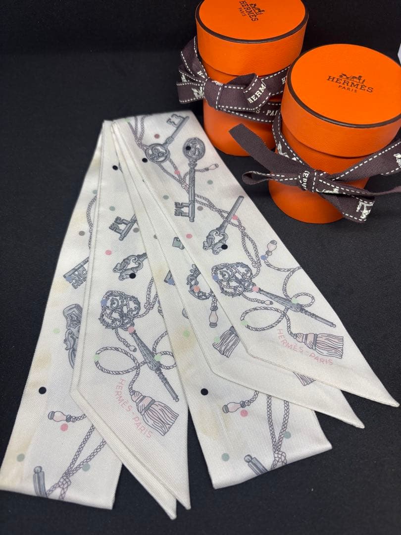 り*ん様 エルメス ツイリー レ・クレ・アポア 訳あり2本セット