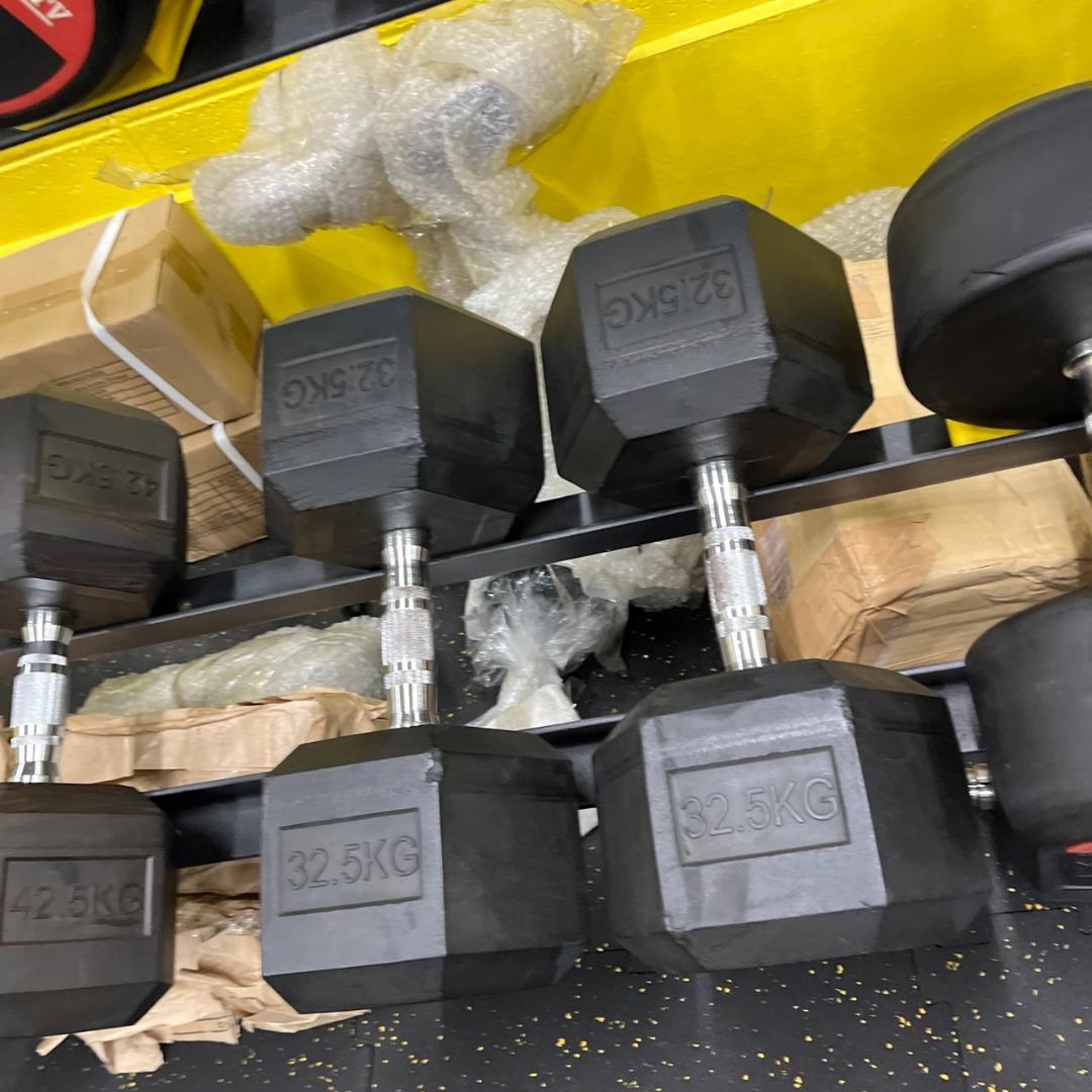 2500円割引　ヘックスラバーダンベル　27.5㎏　2個
