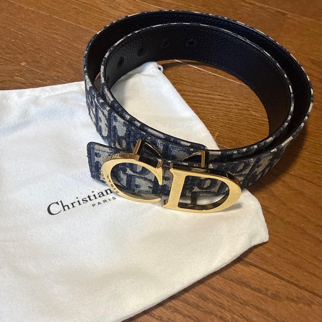 Christian Dior ネイビー ベルト 保存袋付き