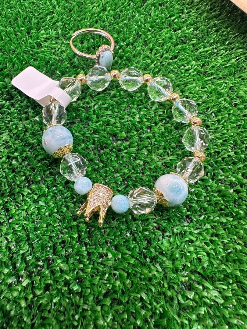 ラリマー天然石 ブレスレット＆リング セット