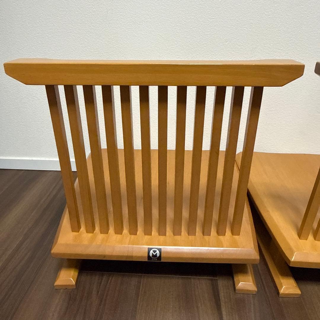 ミキモク ZENシリーズ 2脚セット 座椅子 ローチェア イス 天然木 希少 ①