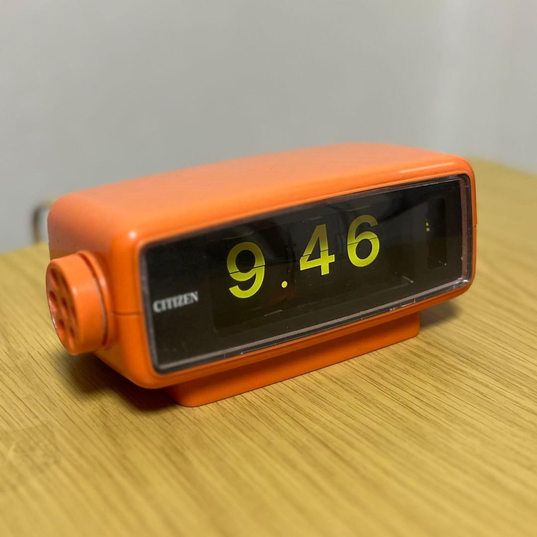 【メンテ済・動作正常】CITIZENパタパタ時計 リーフタイム012