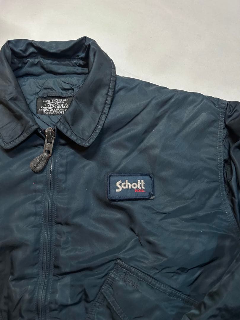 激レア田中シェン着Schott NYC flight jacket L Navy