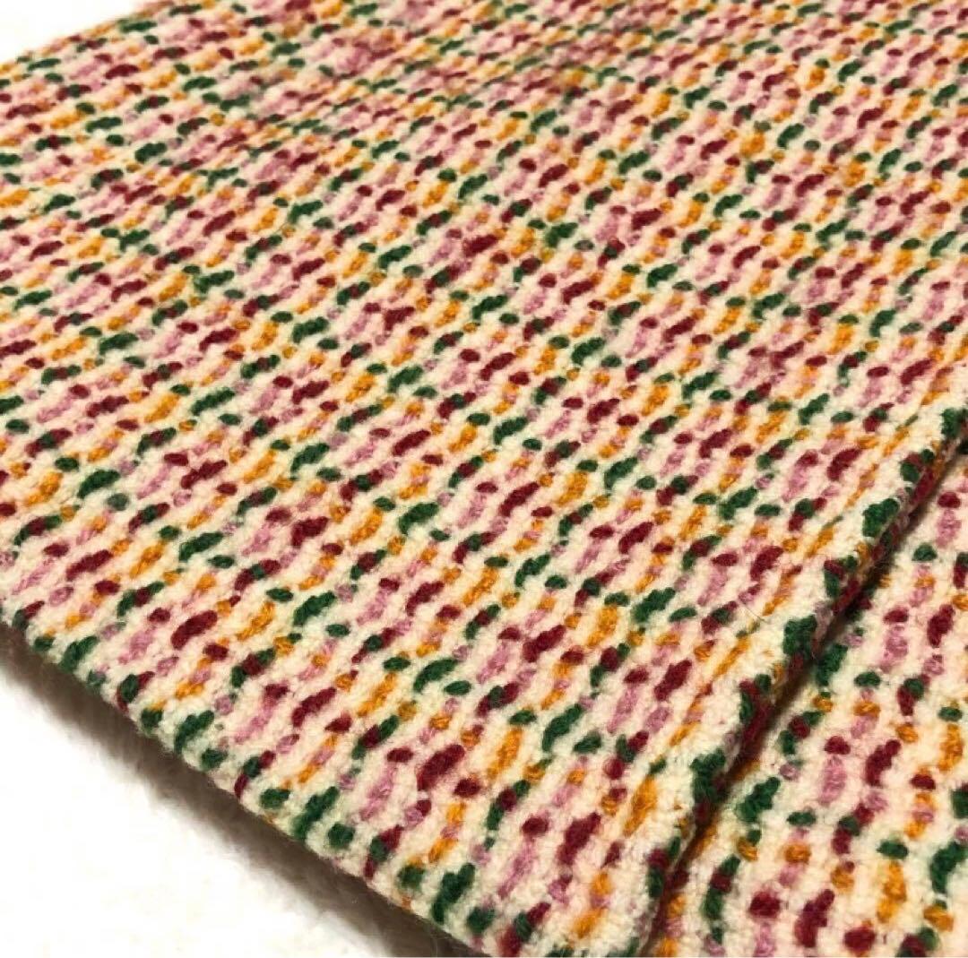 未使用級　マックスマーラ　チェスターコート　ツイード　マルチカラー　ウール