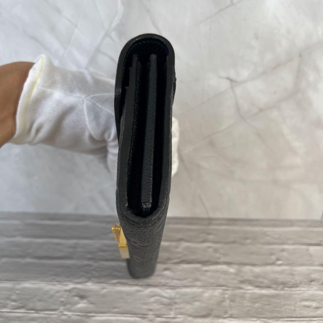 【極美品】ルイヴィトン　アンプラント　ポルトフォイユメティス　黒　二つ折り財布