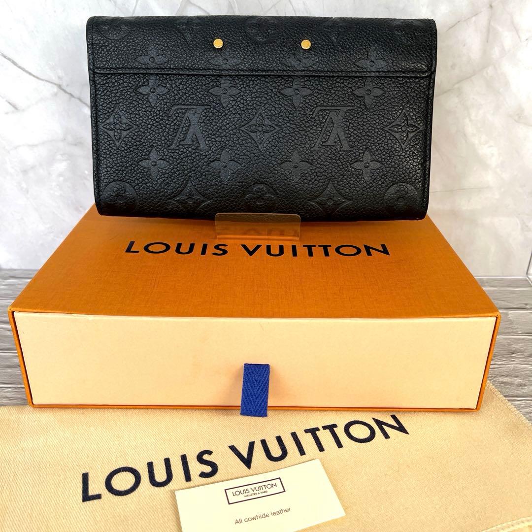 【極美品】ルイヴィトン　アンプラント　ポルトフォイユメティス　黒　二つ折り財布