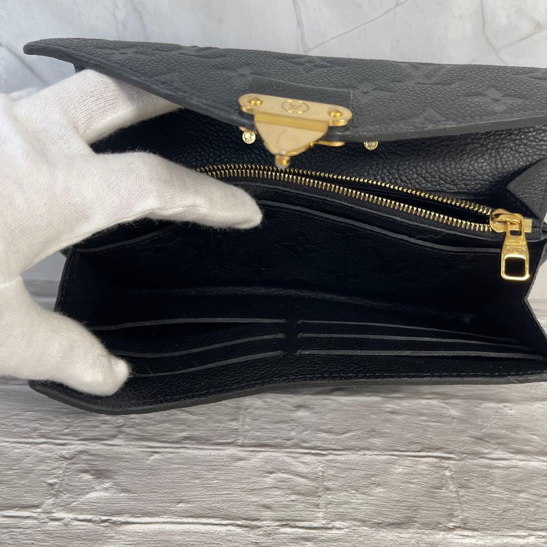 【極美品】ルイヴィトン　アンプラント　ポルトフォイユメティス　黒　二つ折り財布