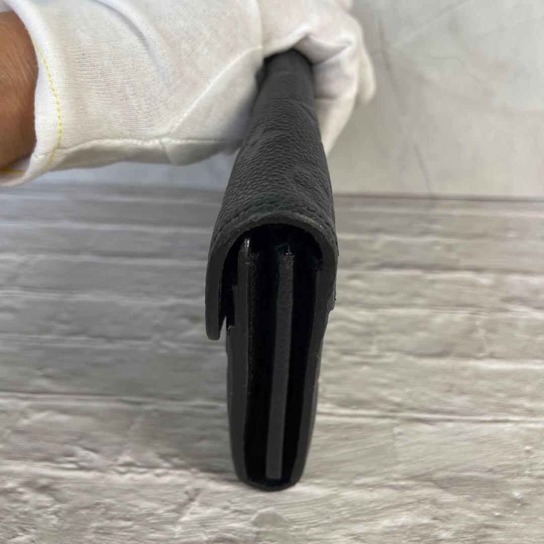 【極美品】ルイヴィトン　アンプラント　ポルトフォイユメティス　黒　二つ折り財布