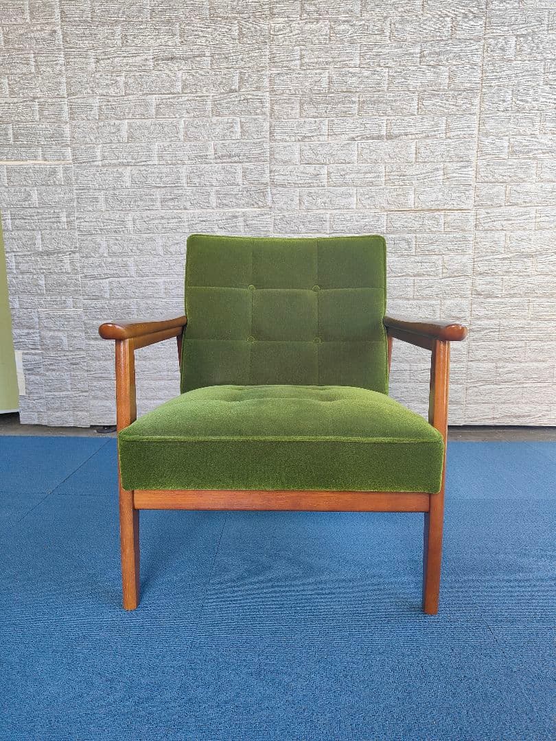 カリモク60 Kチェア 1シーター モケットグリーン