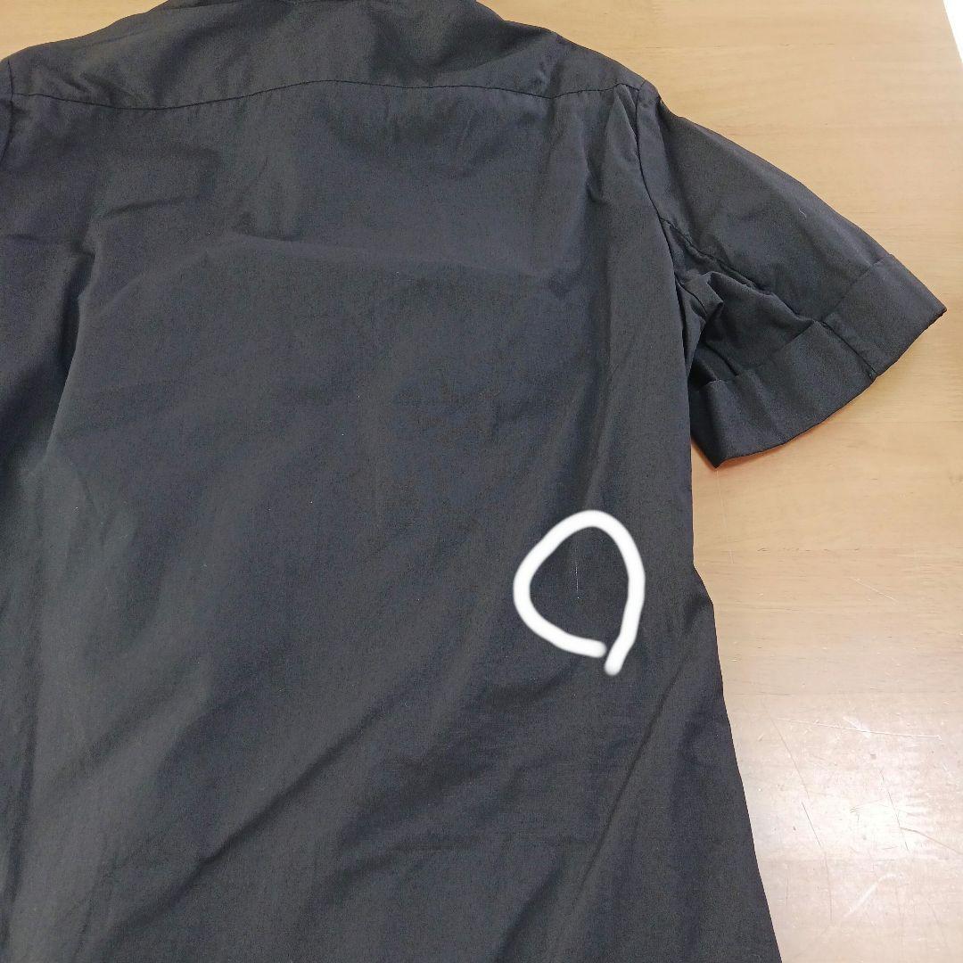 ヴィヴィアンウエストウッドレッドレーベル 半袖 高襟 シャツ オーブ刺繍ブラック