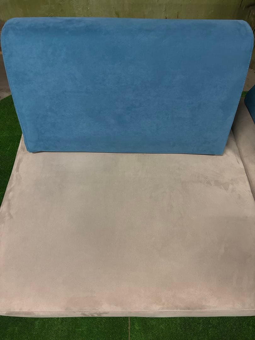 【美品】アイランドソファ 2個セット グレー ブルー