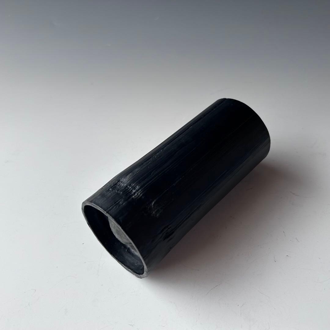 茶道具　煤竹　脛当篭　花入　船橋重郎　共箱　明治　大正　竹工芸　花器　花活け