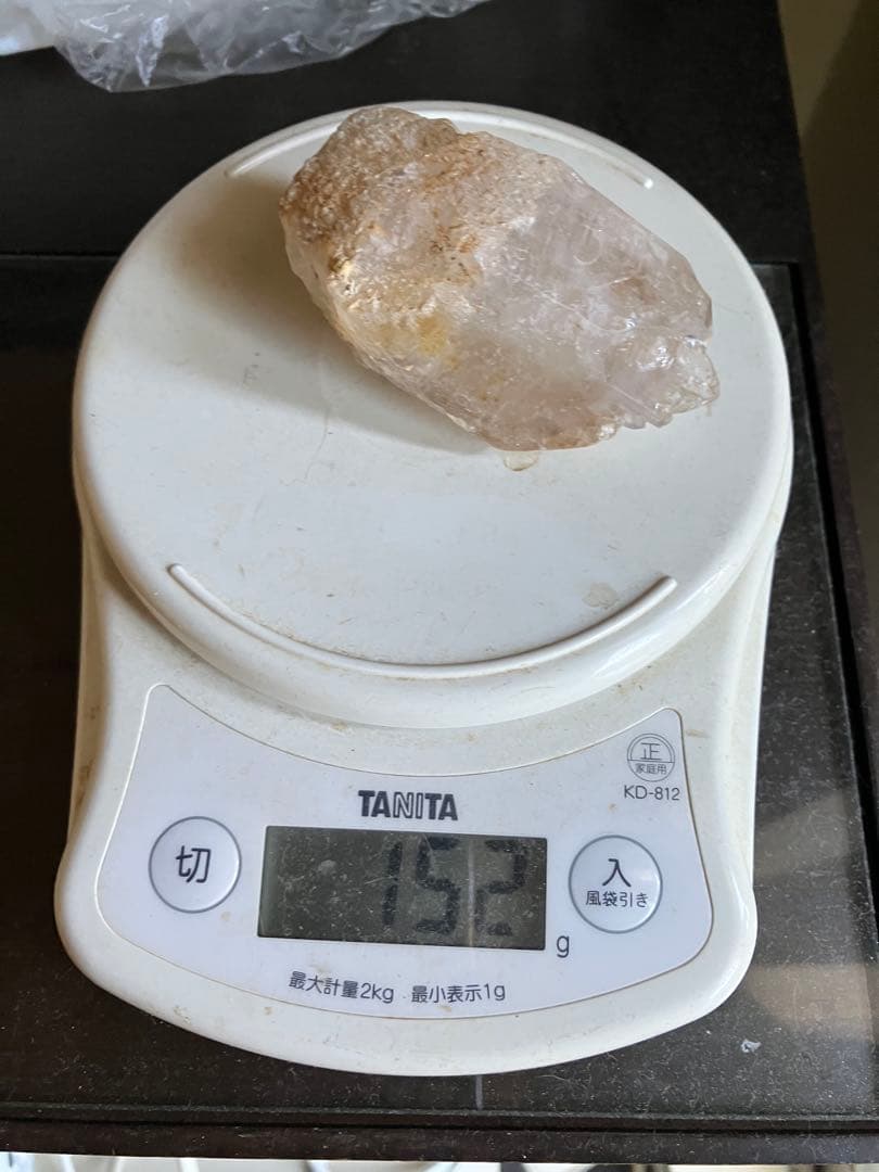 152g特大サイズ❗️大きくはっきり移動域広✨ヒマラヤエレスチャル水入り水晶原石