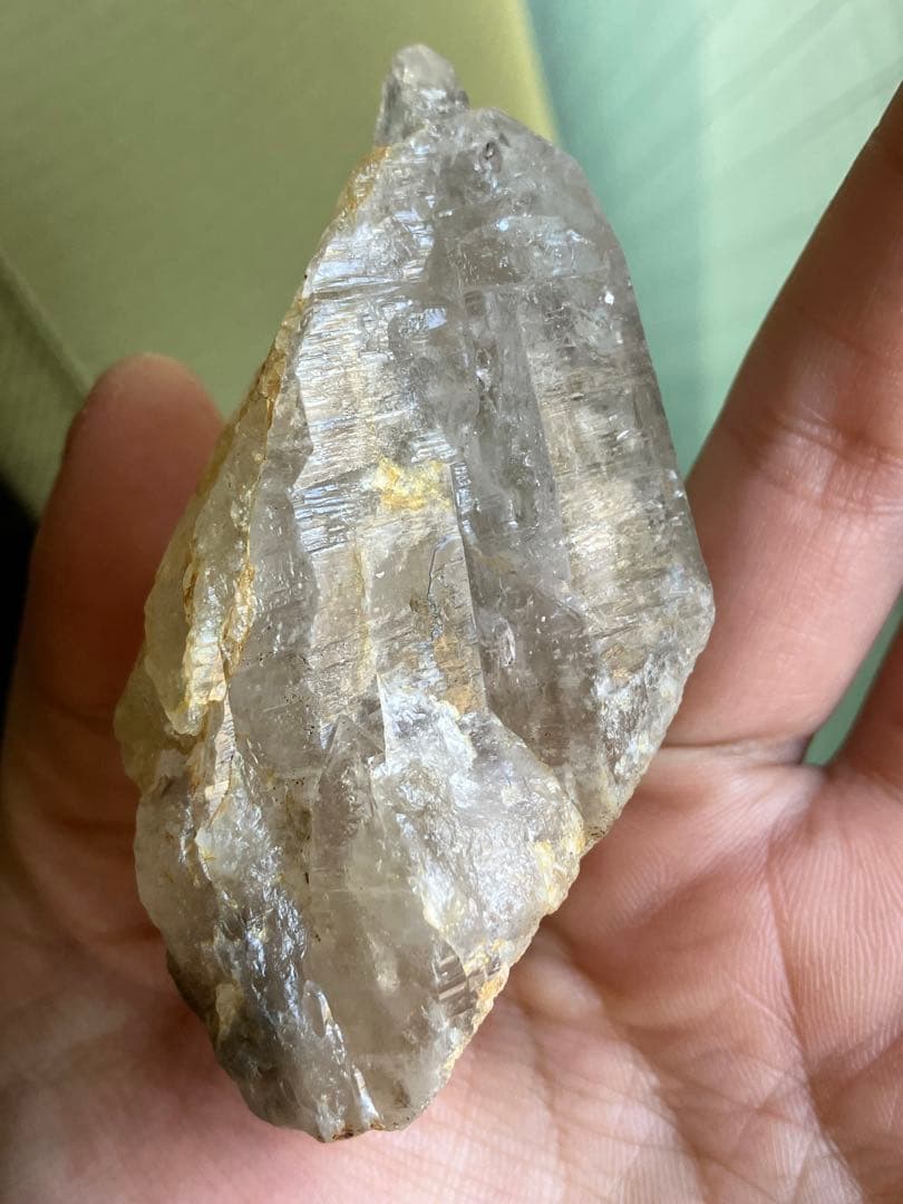 152g特大サイズ❗️大きくはっきり移動域広✨ヒマラヤエレスチャル水入り水晶原石