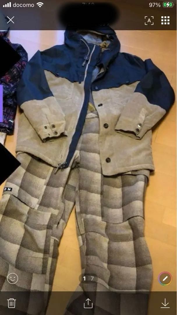 バートン　スノーボードウェア　上M 下L