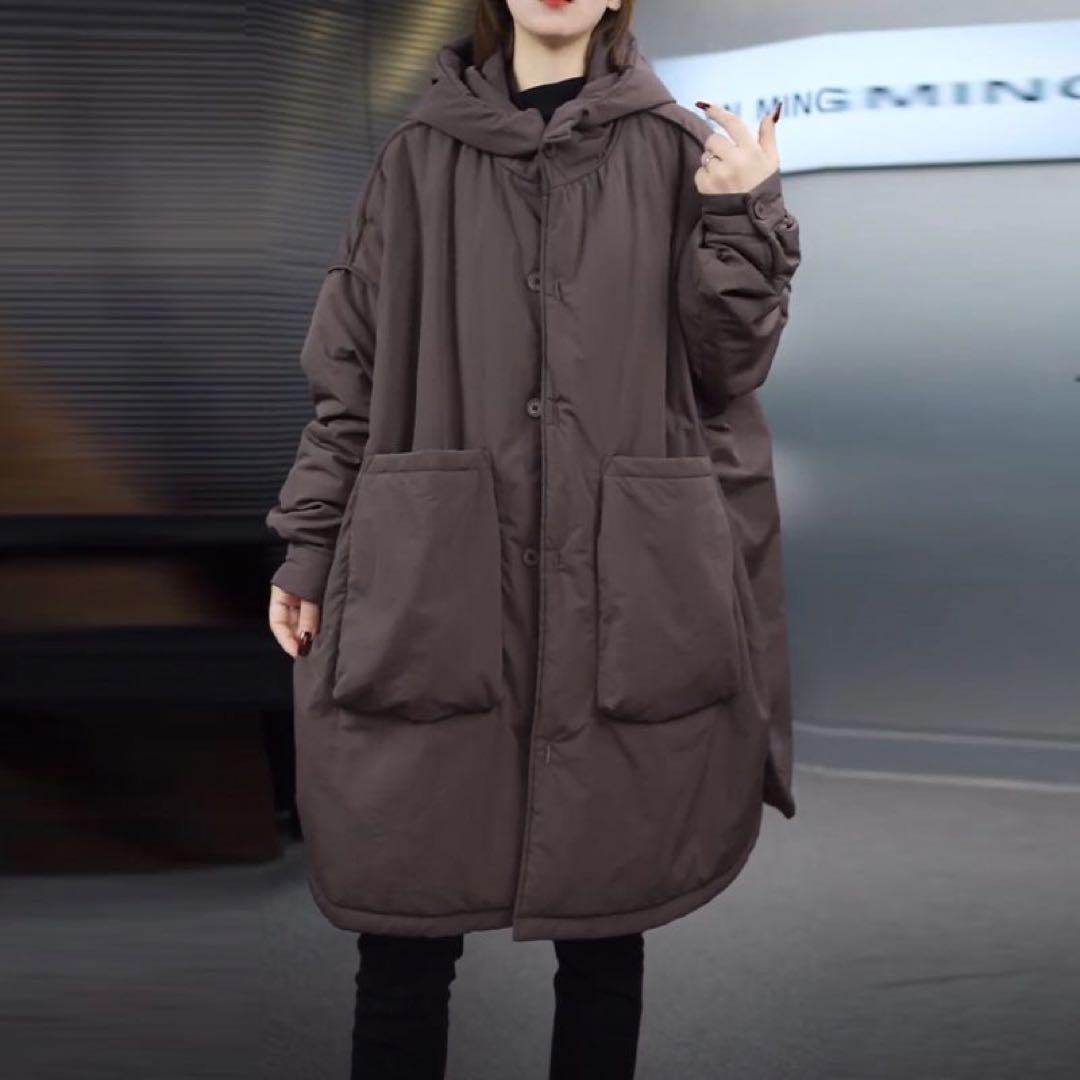 中綿コート レディース 中綿ジャケット 大きいサイズ ロング丈 LCGA072