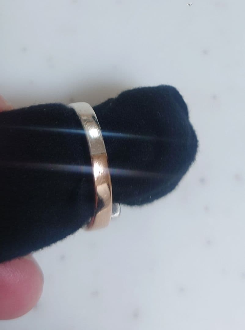 シルバー925 K18　リング　9号