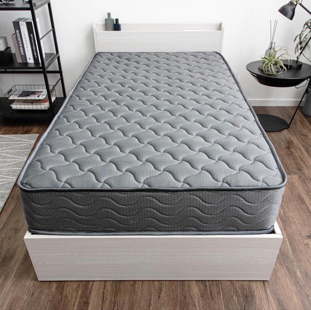 コイルマットレス シングル　グレー