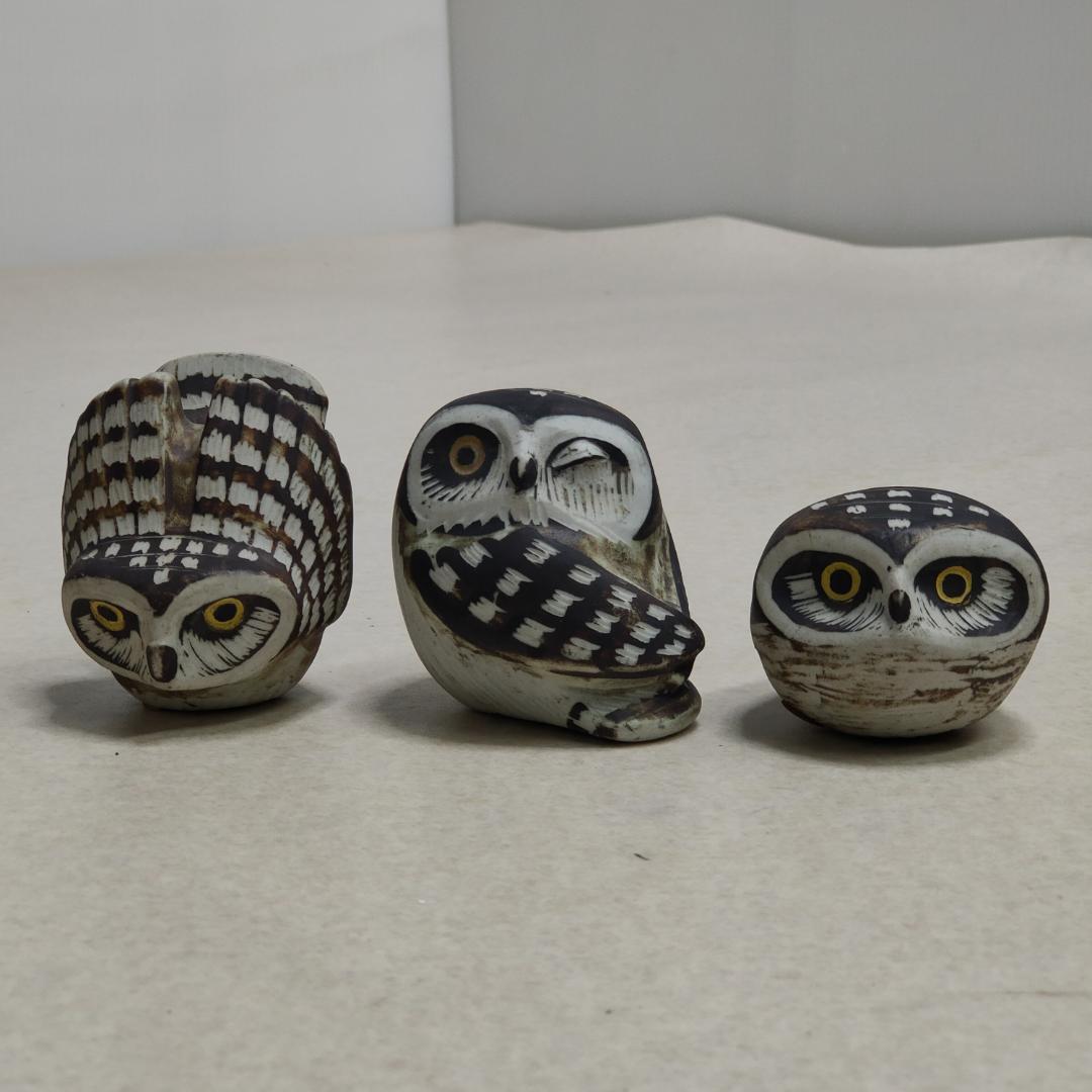 Gustevsberg フクロウ 3点セット エドヴァルド・リンダール