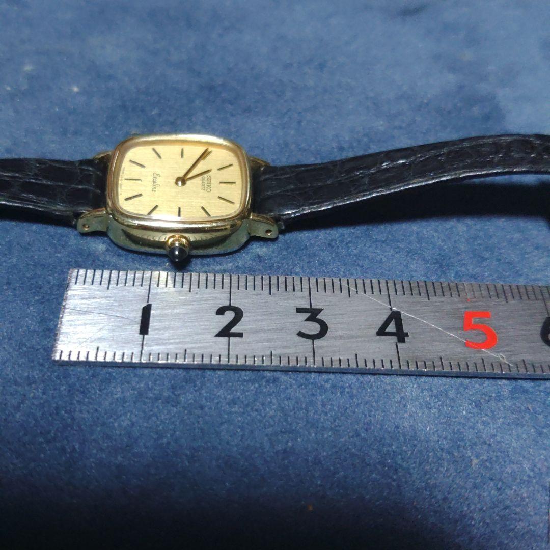 セイコー　エクセリーヌ　14K　稼働　レディース　クロコダイル