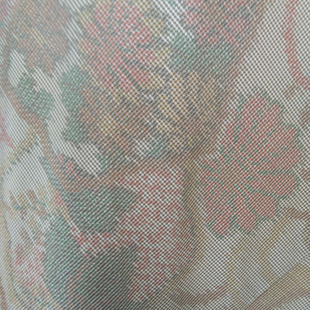 白大島紬解き生地からバイアス仕立てロングフレアーワンピース　Ｍ寸