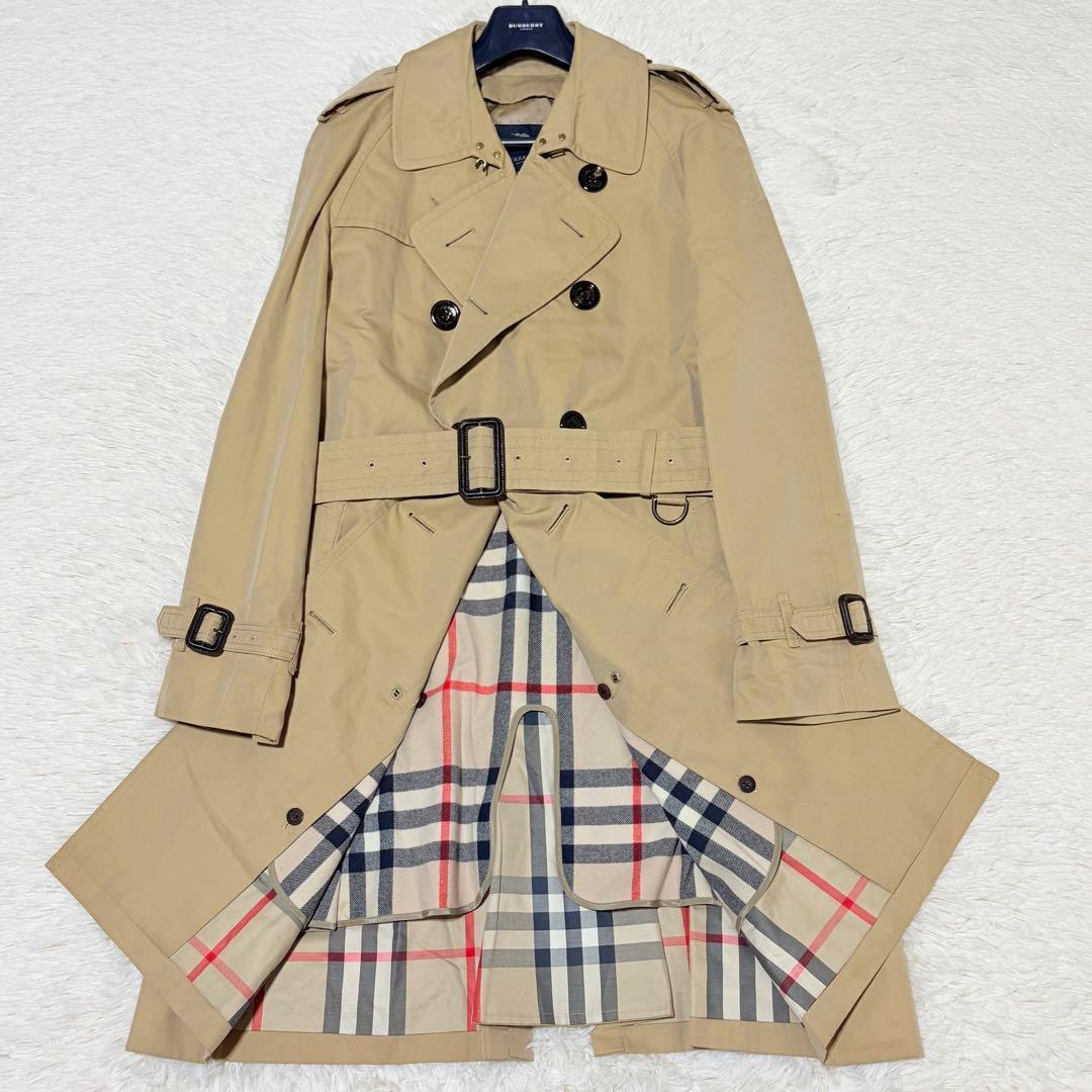 美品　バーバリーロンドン　トレンチ　メガチェック　ライナー　ベルト　ベージュ