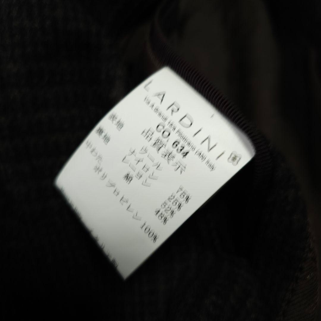 【ラルディーニ】人気グレンチェック柄総柄 ベルテッドトレンチコート S