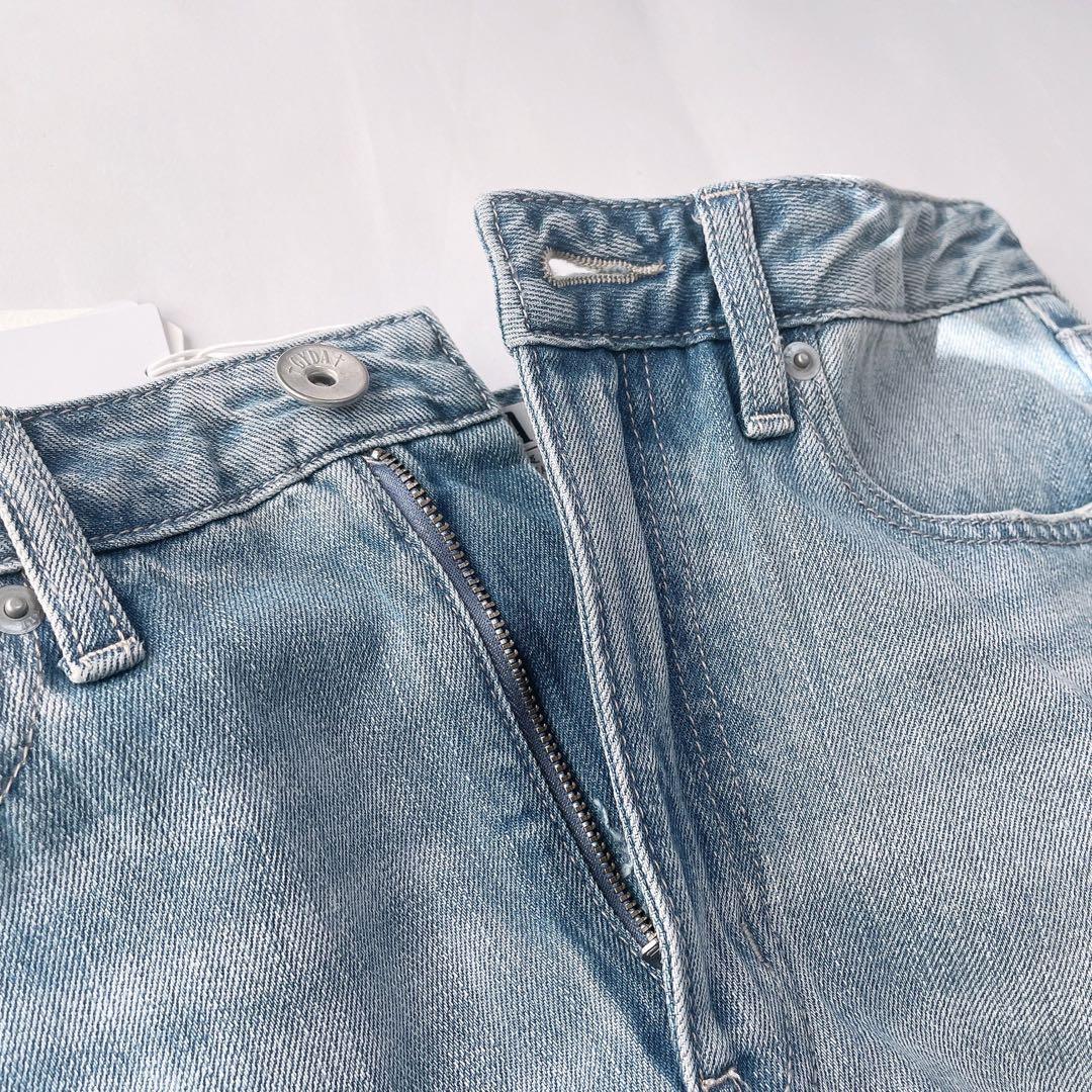 GYDA 新品 ダメージ スリット ロング デニム スカート